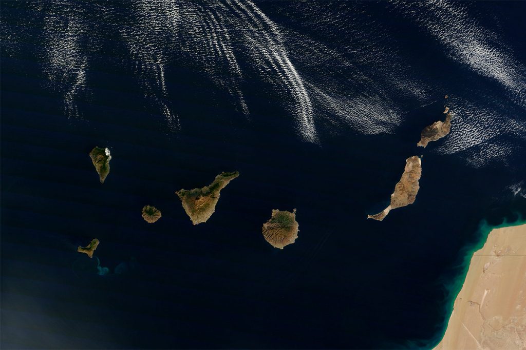 VISTA SATÉLITE CANARIAS. NASA