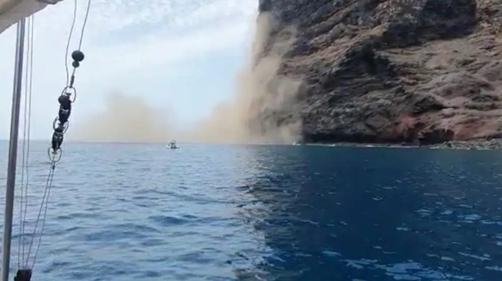 Susto en los acantilados de Los Gigantes: “Tuve que levantar el ancla y salir pitando”