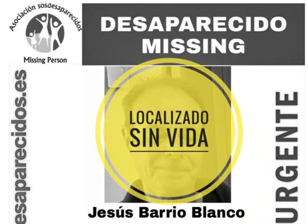 Hallan el cadáver de Jesús Barrio Blanco