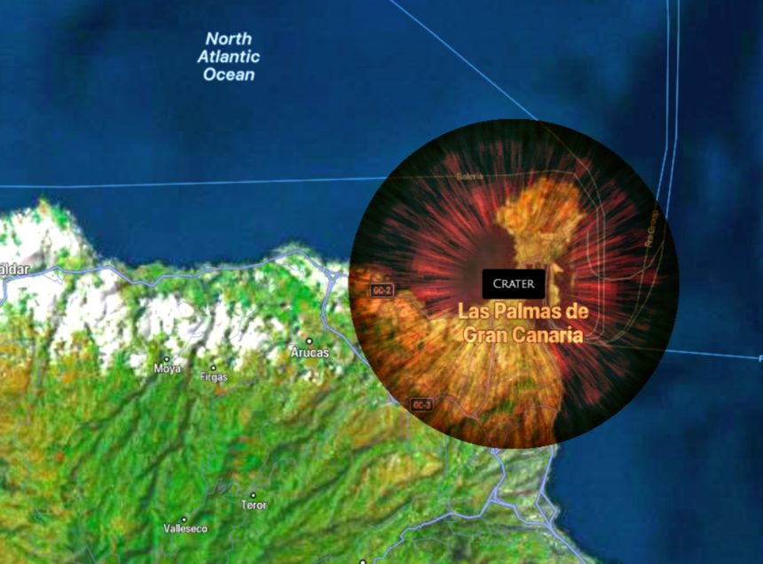 ¿Qué pasaría si impacta un meteorito en Gran Canaria? Con esta web puedes simularlo