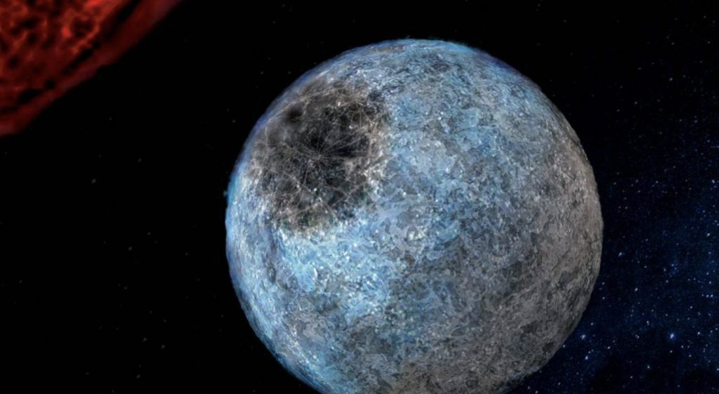 Recreación de los científicos de un planeta helado de nuestro universo