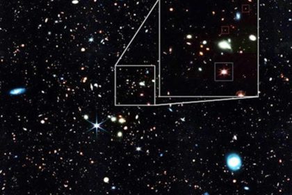 Imagen capturada por el telescopio James Webb de un agujero negro