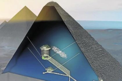 Pasadizo dentro de las pirámides de Egipto