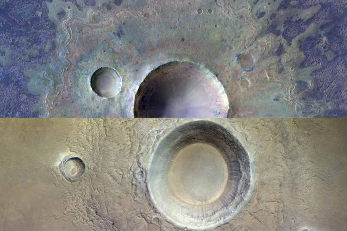 Imágenes de los cráteres de Marte