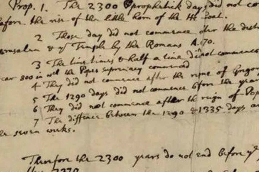 Isaac Newton fin del mundo