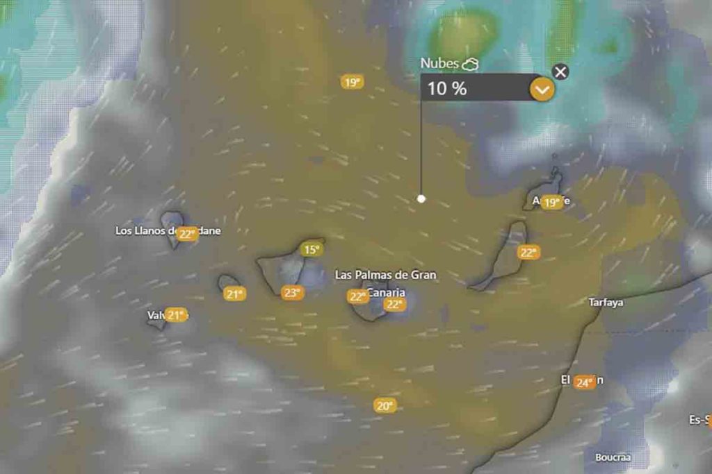El tiempo en Canarias por la AEMET