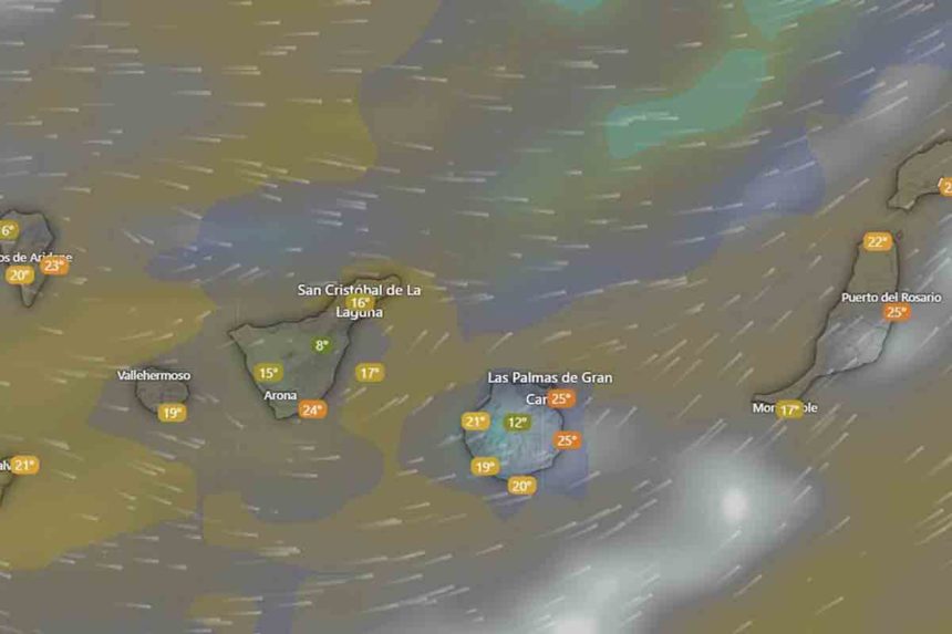 Temporal nuria en Canarias AEMET el tiempo