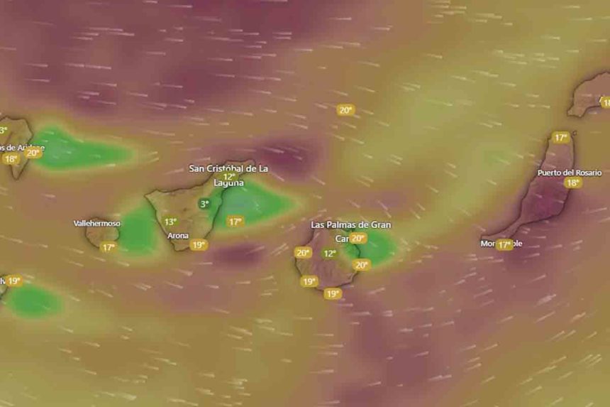 Borrasca Nuria Canarias AEMET tiempo