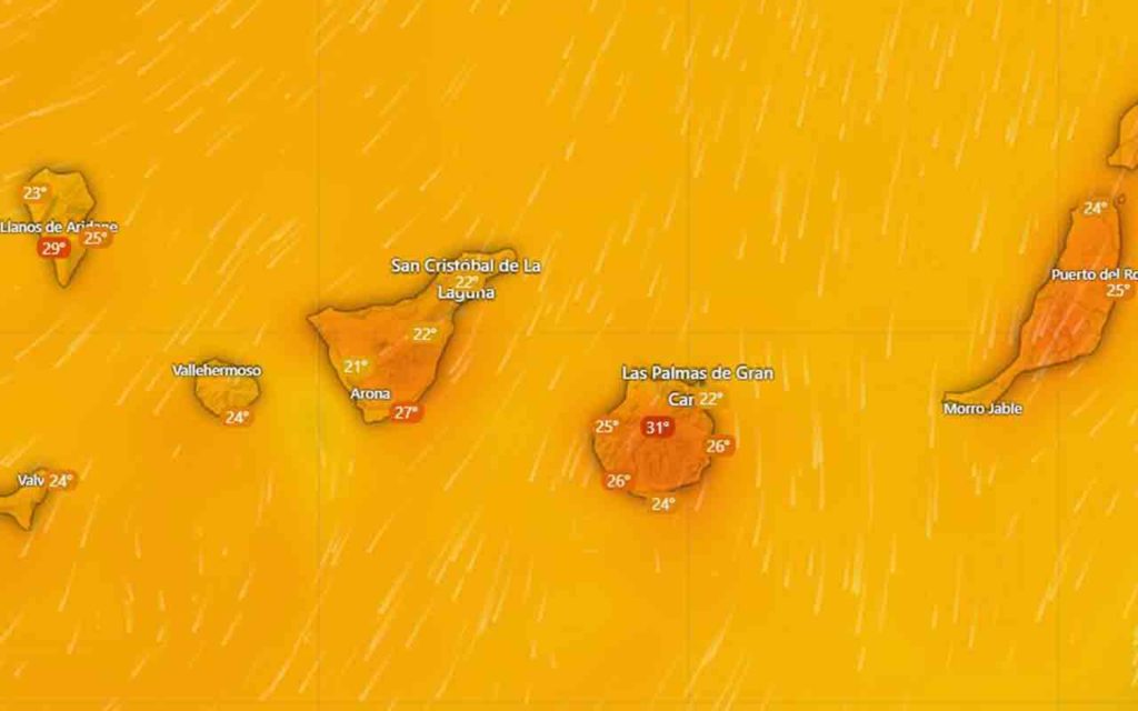Alertas calor e incendios Canarias AEMET