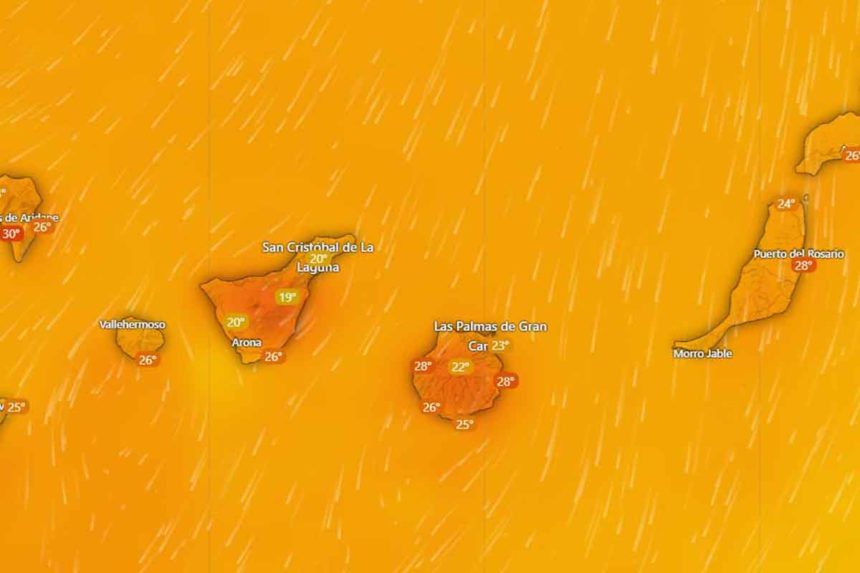 El tiempo en Canarias por la AEMET