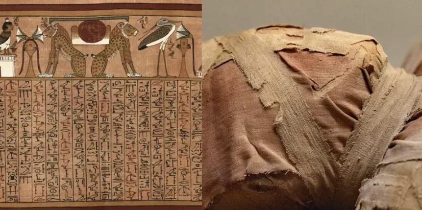 Fragmento del Libro de los muertos descubierto por los Arqueólogos en Egipto