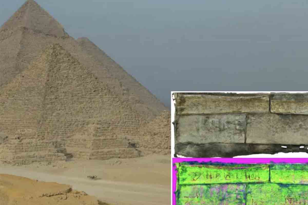 Símbolos descubiertos por los arqueólogos en la gran pirámide