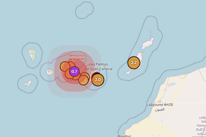 Mapa de terremotos en Canarias - IGN