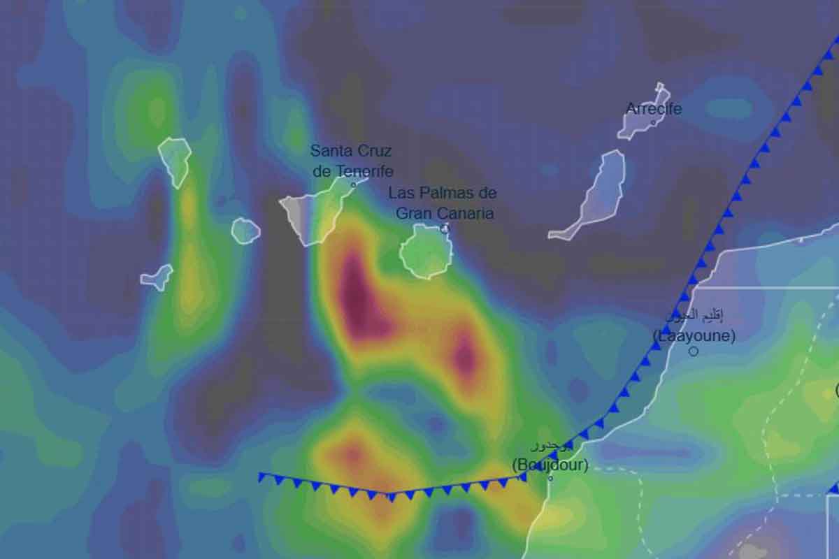 Borrasca Emilia a su paso por Canarias - AEMET