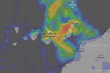 Mapa de la borrasca Emilia en Canarias - AEMET