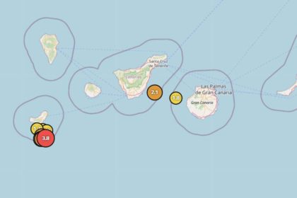 Mapa de los terremotos en Canarias - IGN