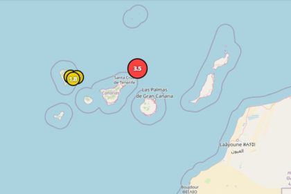 Terremoto en Tenerife registrado en el norte de la isla con epicentro en el Atlántico y magnitud 3,5 según datos sísmicos oficiales.
