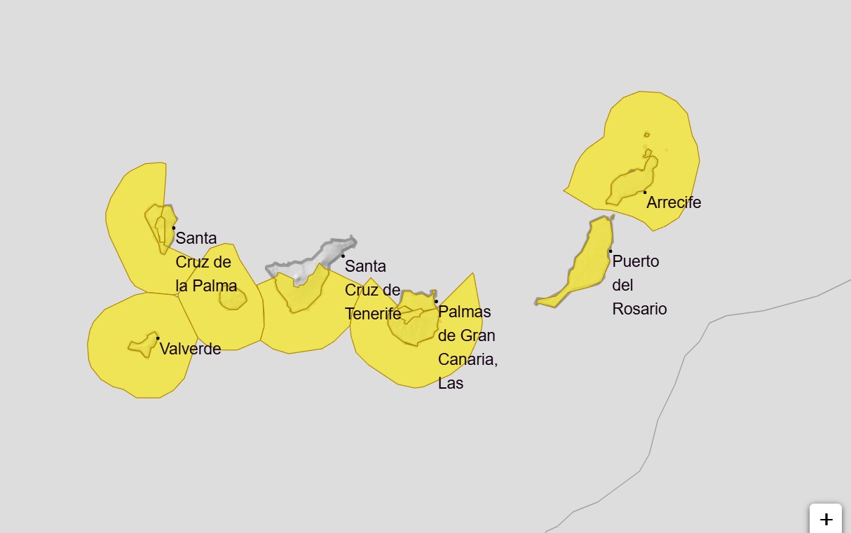 Avisos activados en Canarias - AEMET