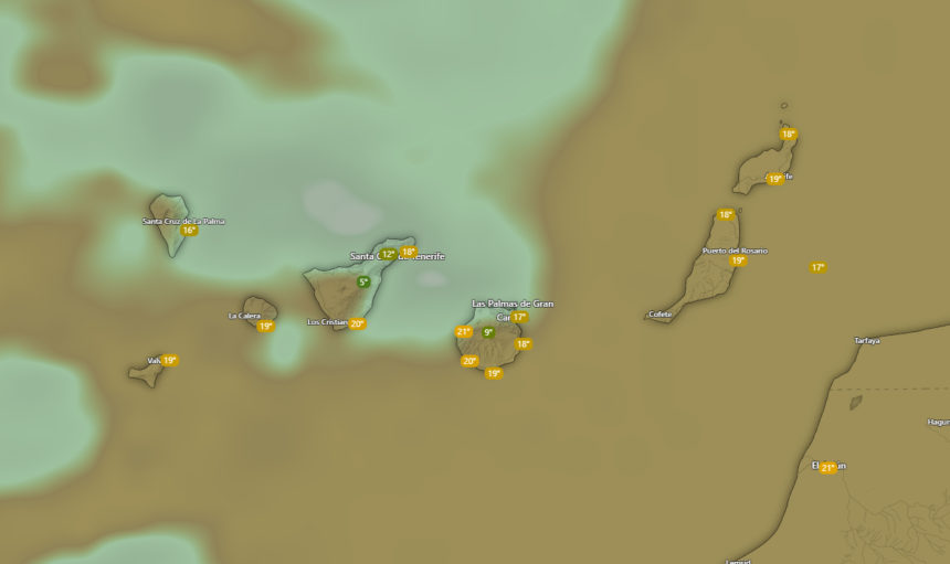 Mapa del tiempo en Canarias - AEMET MeteoRed