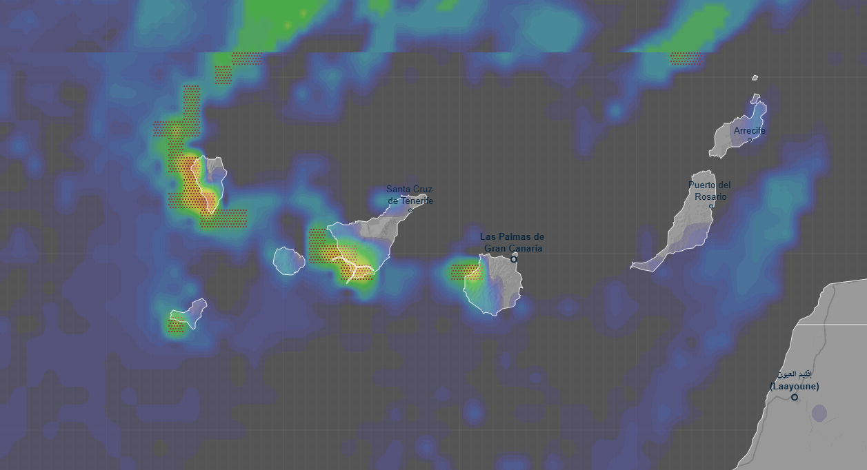 Balance de daños de la borrasca Therese en Canarias con 600 incidencias seis heridos rachas de 116 km/h en El Hierro e inundaciones en Granadilla de Abona y Buenavista del Norte este sábado