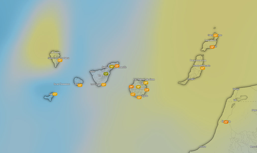 Cielo con calima y polvo sahariano sobre las medianías del sur de Gran Canaria durante un episodio de aire cálido procedente del Sáhara que la AEMET prevé para esta semana en el archipiélago canario - AEMET