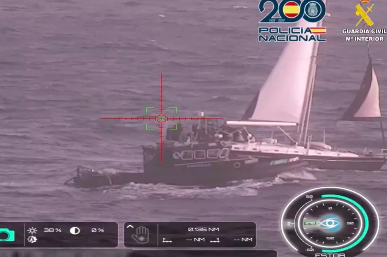 Cae un velero con 500 kilos de cocaína a 740 kilómetros de Canarias: tres detenidos tras una operación con DEA, NCA y Frontex