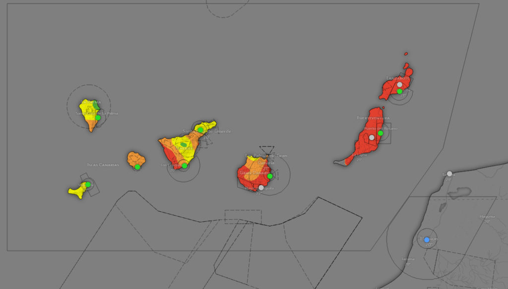 Mapa del tiempo en Canarias - AEMET