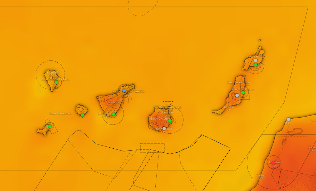 Mapa del tiempo en Canarias - AEMET