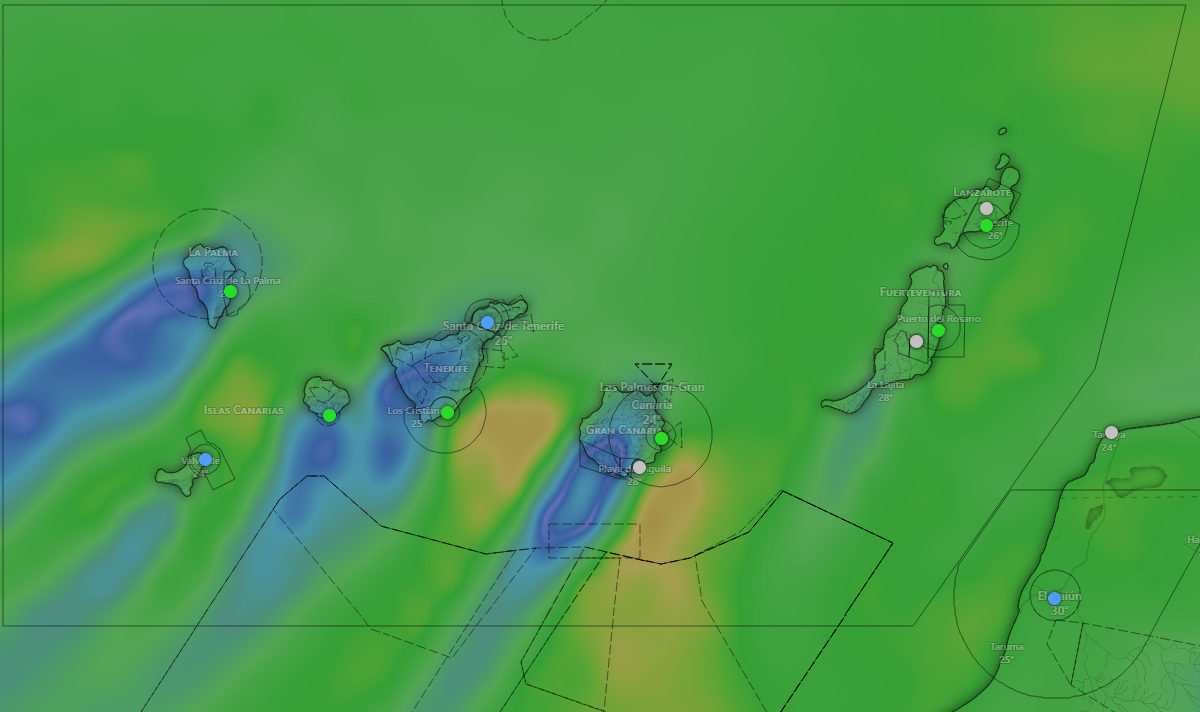 Mapa del tiempo en Canarias - AEMET