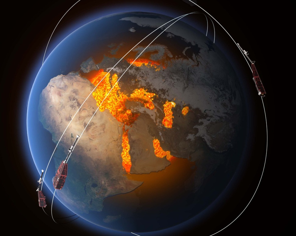 Recreación de la Tierra y la anomalía - ESA