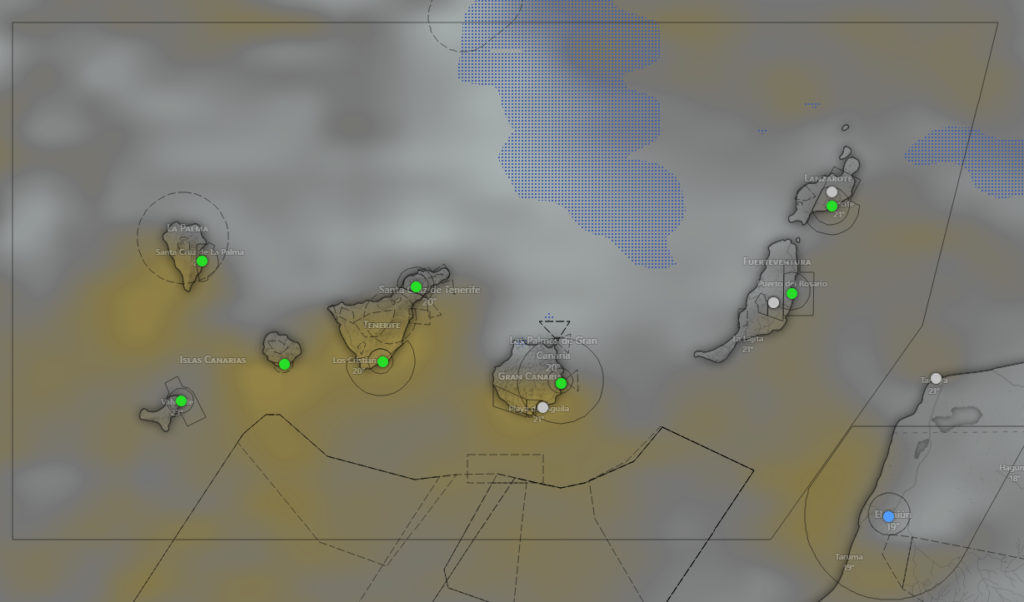 Mapa del tiempo en Canarias - AEMET