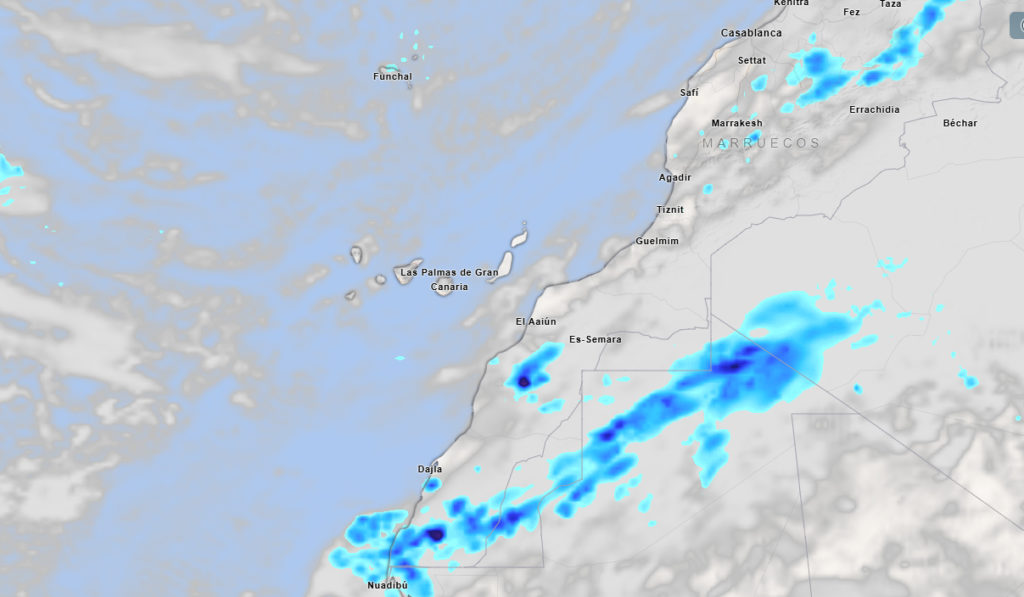 Mapa de la DANA en Canarias - AEMET