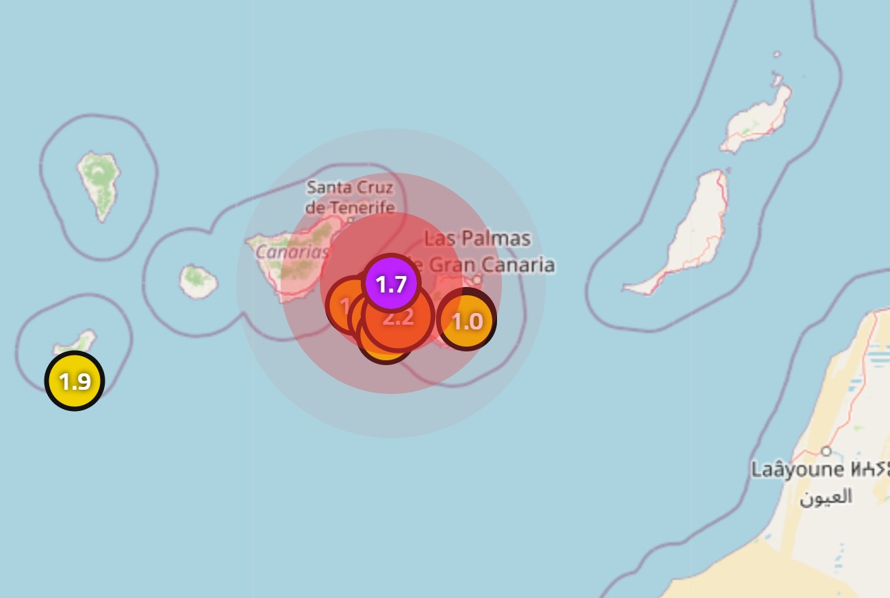 Últimos terremotos en Canarias - IGN