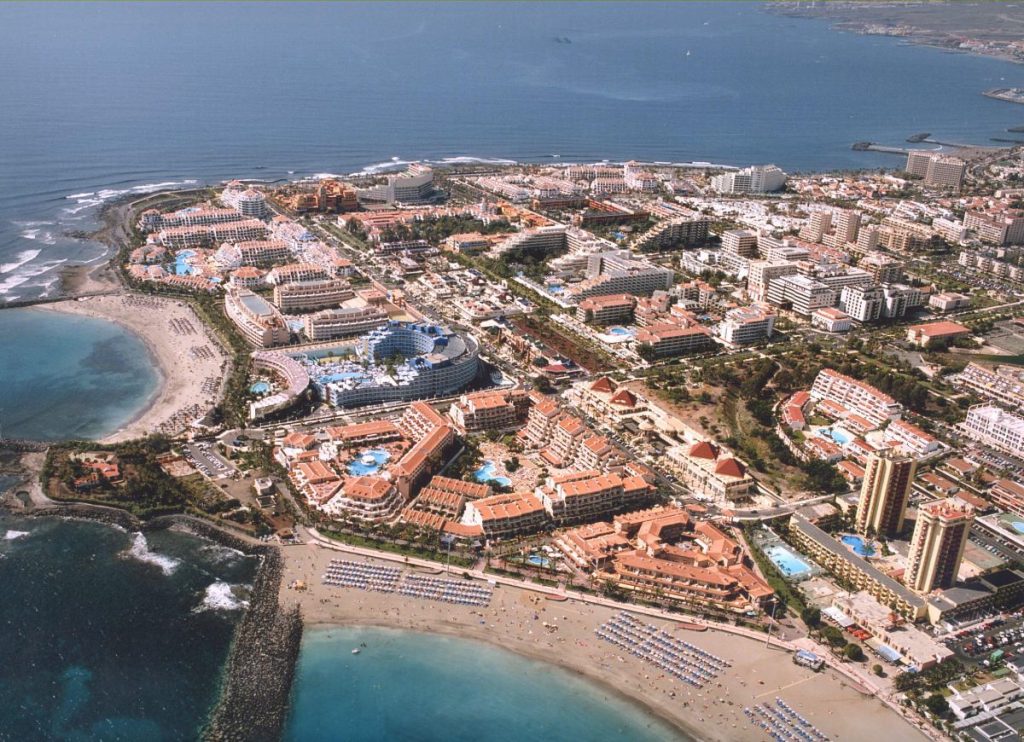 Vista aérea de Playa de Las Américas