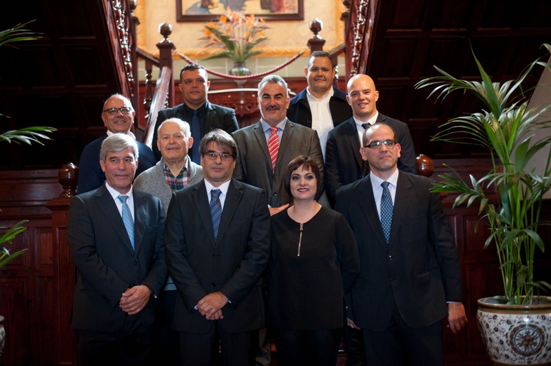 Juan Ramón Marcelino  y su Junta de Gobierno Federación de Lucha Canaria  