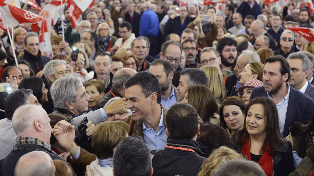Pedro Sánchez en el acto de presentación de su programa a las primarias | EE