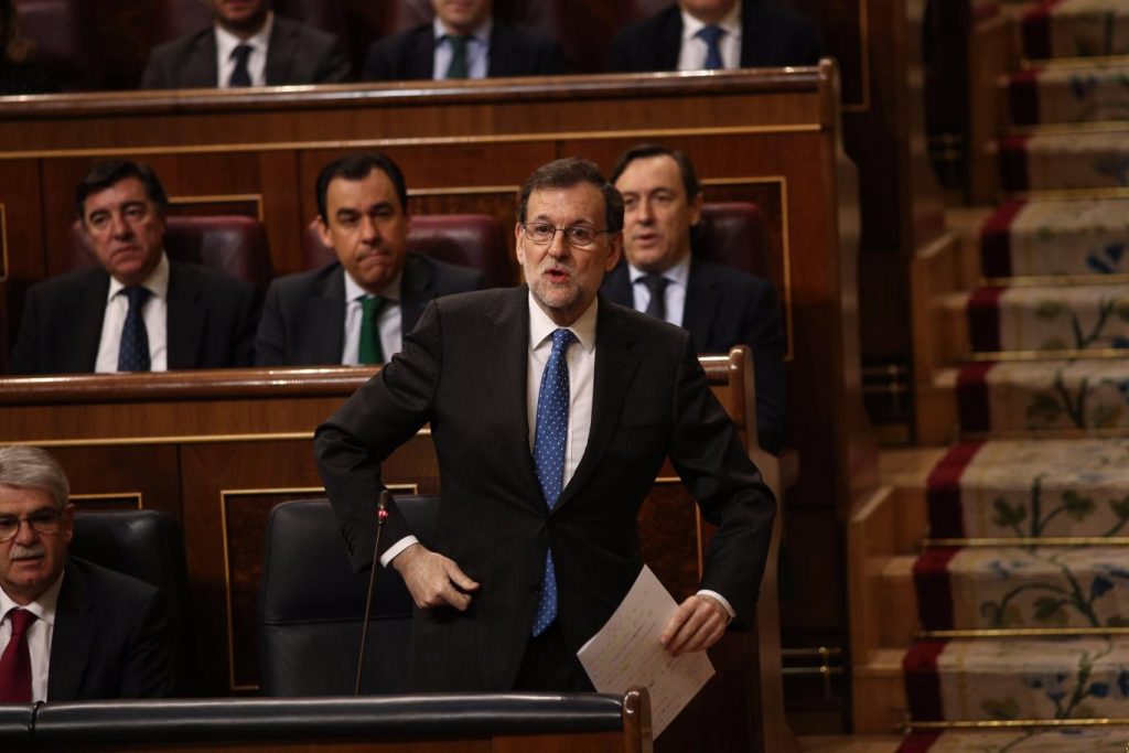Mariano Rajoy durante la sesión de control al Gobierno en el Congreso | EUROPA PRESS