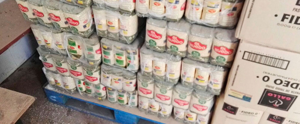Los alimentos procedían del Ministerio de Agricultura a través de un programa financiado por la Unión Europea. DA