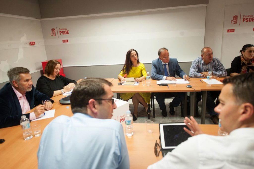 Reunión de la gestora del PSOE de Canarias. / FRAN PALLERO