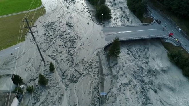 Zona del cantón suizo de Grisons donde ha tenido lugar el alud | EP