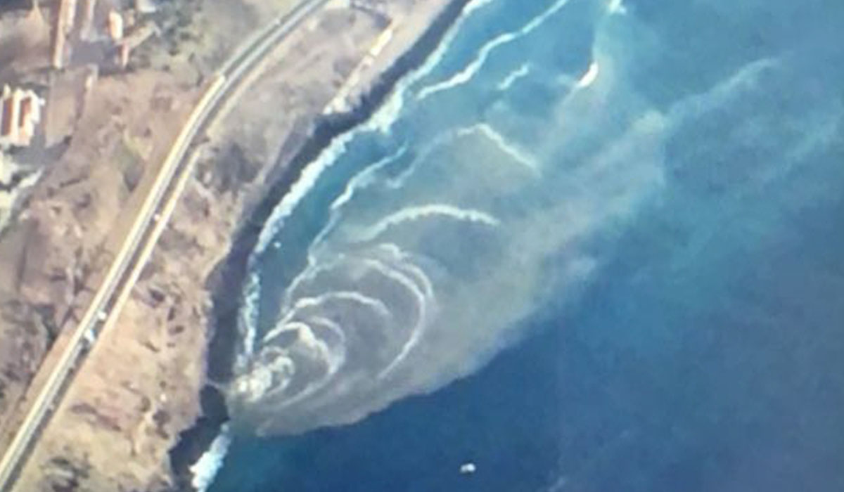 La imagen ha sido captada desde un avión de Binter. DA