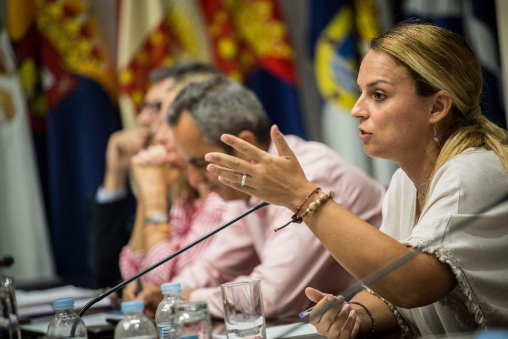 Noemí Santana, portavoz de Podemos, en comisión parlamentaria sobre las microalgas | Andrés Gutiérrez