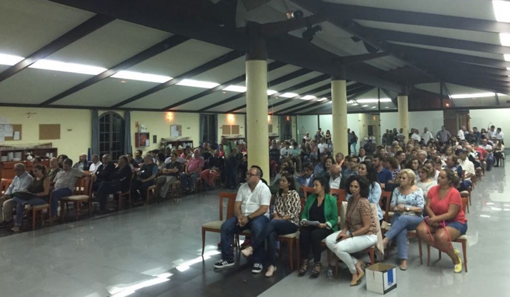 Asamblea local del PSOE de La Laguna, el jueves. DA