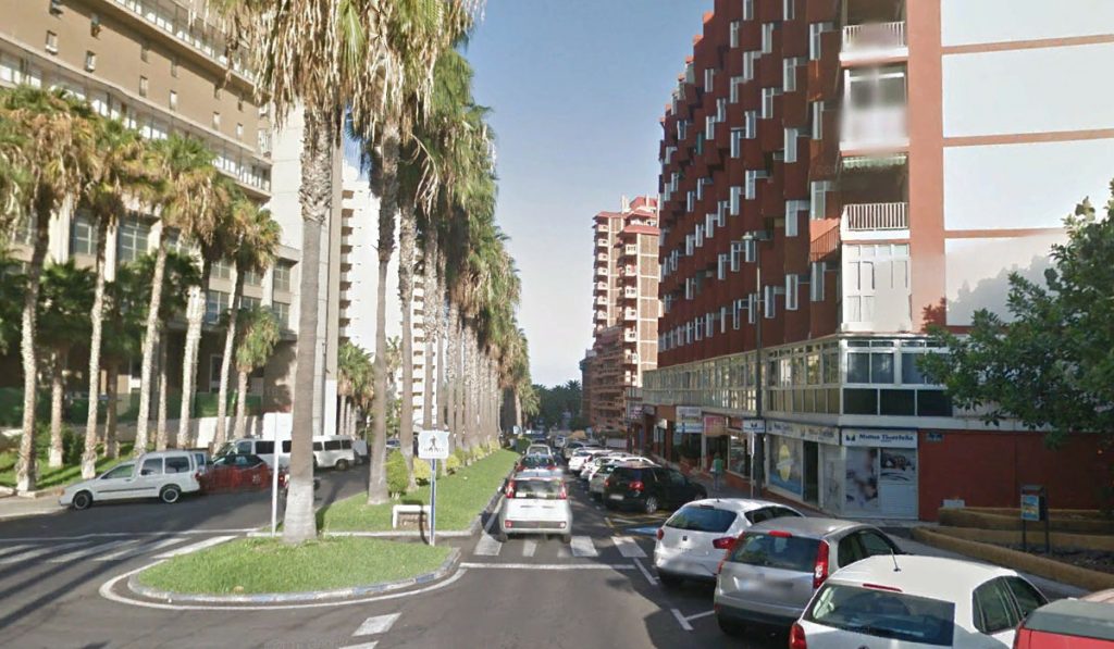 Avenida Melchor Luz, en el Puerto de la Cruz (Tenerife). Google Earth