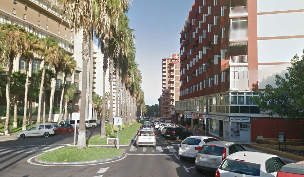 Avenida Melchor Luz, en el Puerto de la Cruz (Tenerife). Google Earth