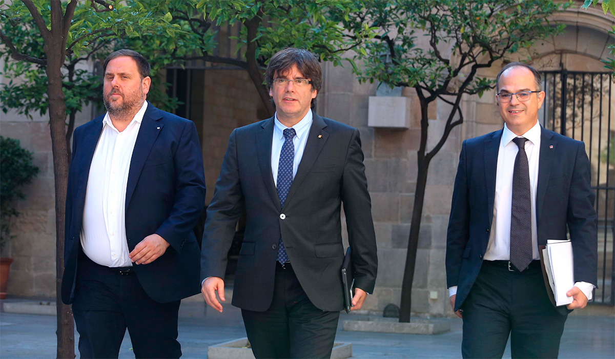 Junqueras, Puigdemont y Turull