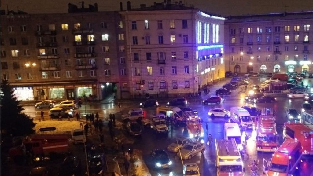 Lugar de la explosión en San Petersburgo. / EE