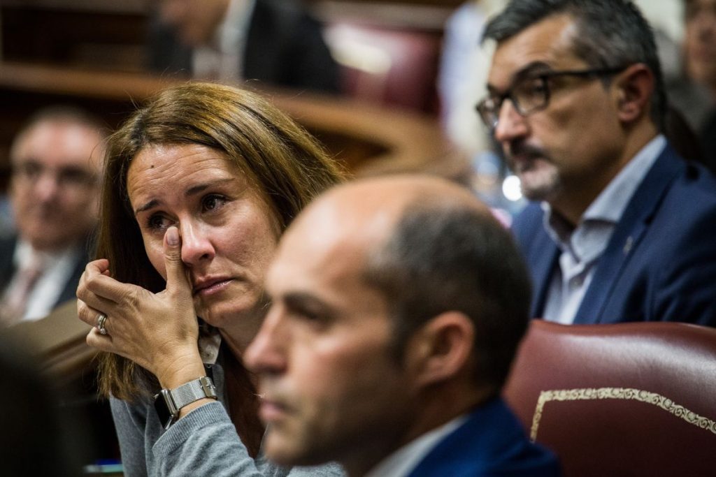 Pleno del Parlamento de Canarias durante la votación para cubrir las vacantes del consejo rector de RTVC | Foto: Andrés Gutiérrez