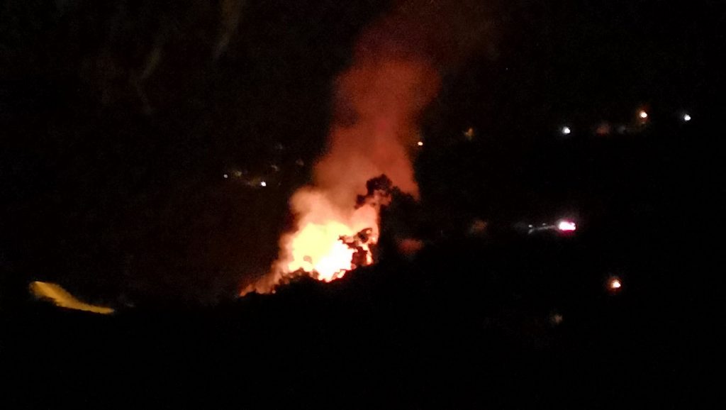 Imagen del incendio. / L@S JARDINER@S