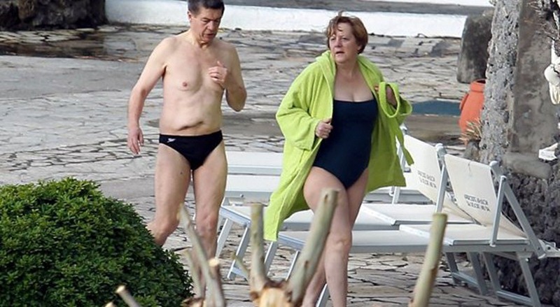 Ángela Merkel durante una de sus estancias en la isla de La Gomera